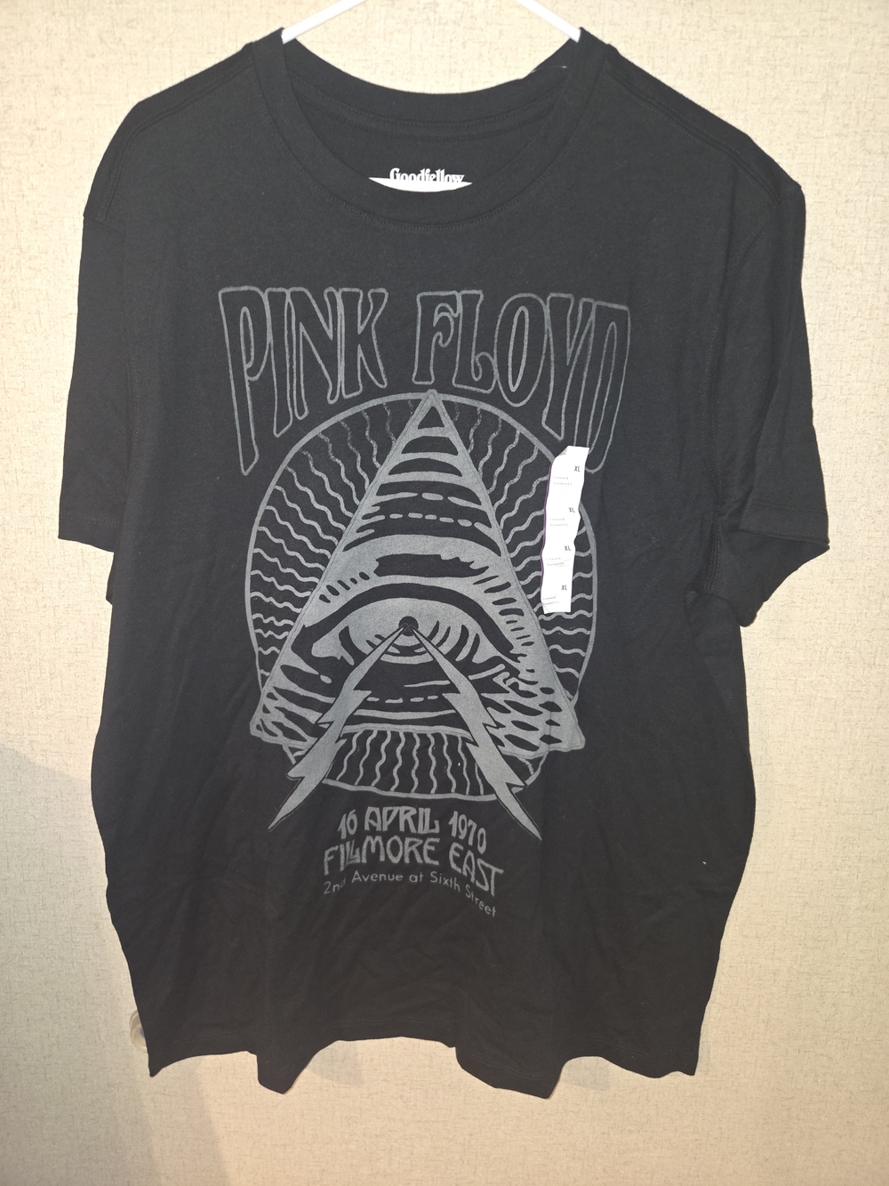 Goodfellow & Co Black Pink Floyd Graphic Tee Xl